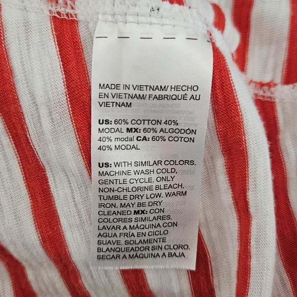 Chicos Sleeveless Striped V-Neck Relaxed Fit Tunic Slub Tank - Picture 8 of 10